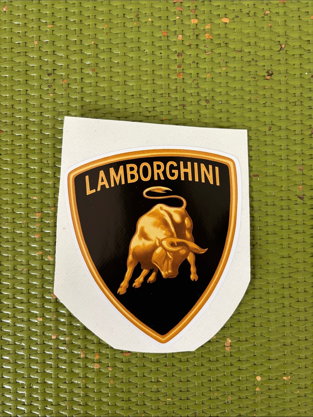 Lamborghini Black and Gold Shield Emblem Sticker